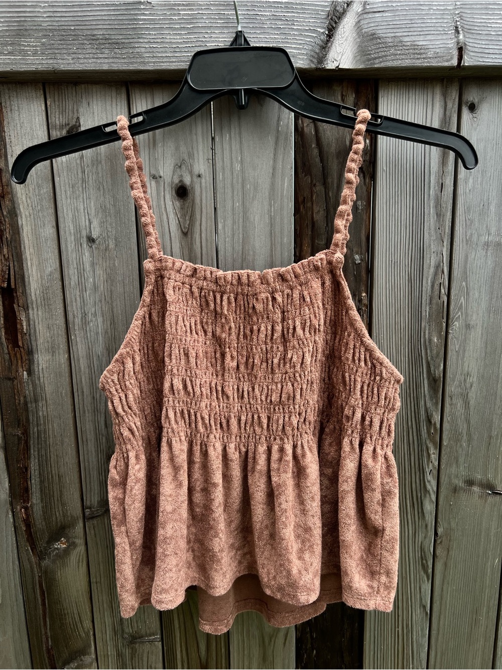 SO Smocked Peplum Tank Top